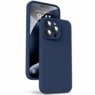 【色:ネイビーブルー】Supdeal リキッドシリコンケース対応iPhone 1(その他)