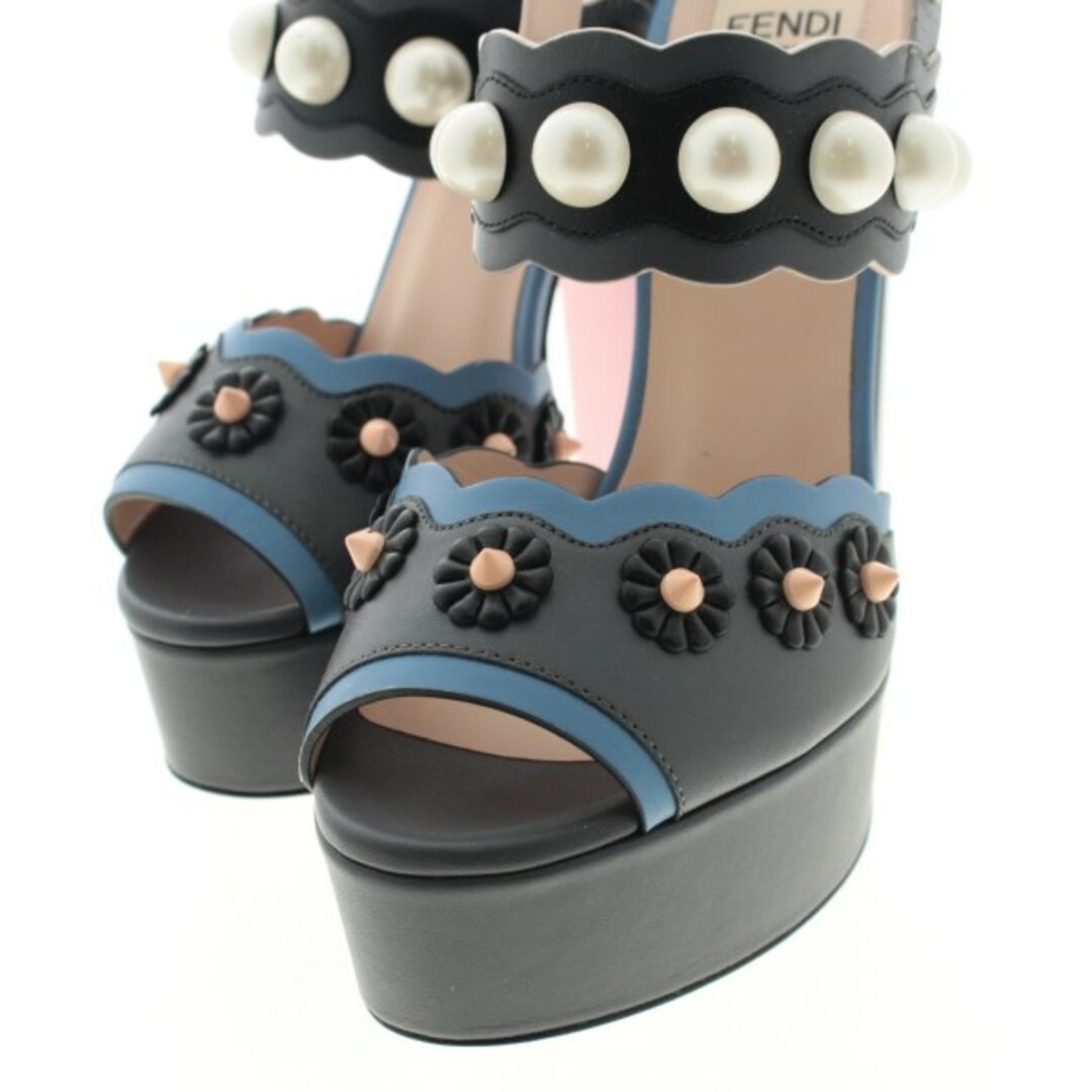 FENDI - FENDI フェンディ パンプス EU36(22.5cm位) グレーx青x黒等