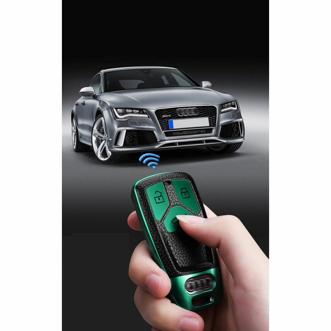 【色: レッド】スマート キーケース キーカバー Audi用 新型 TT A3 6