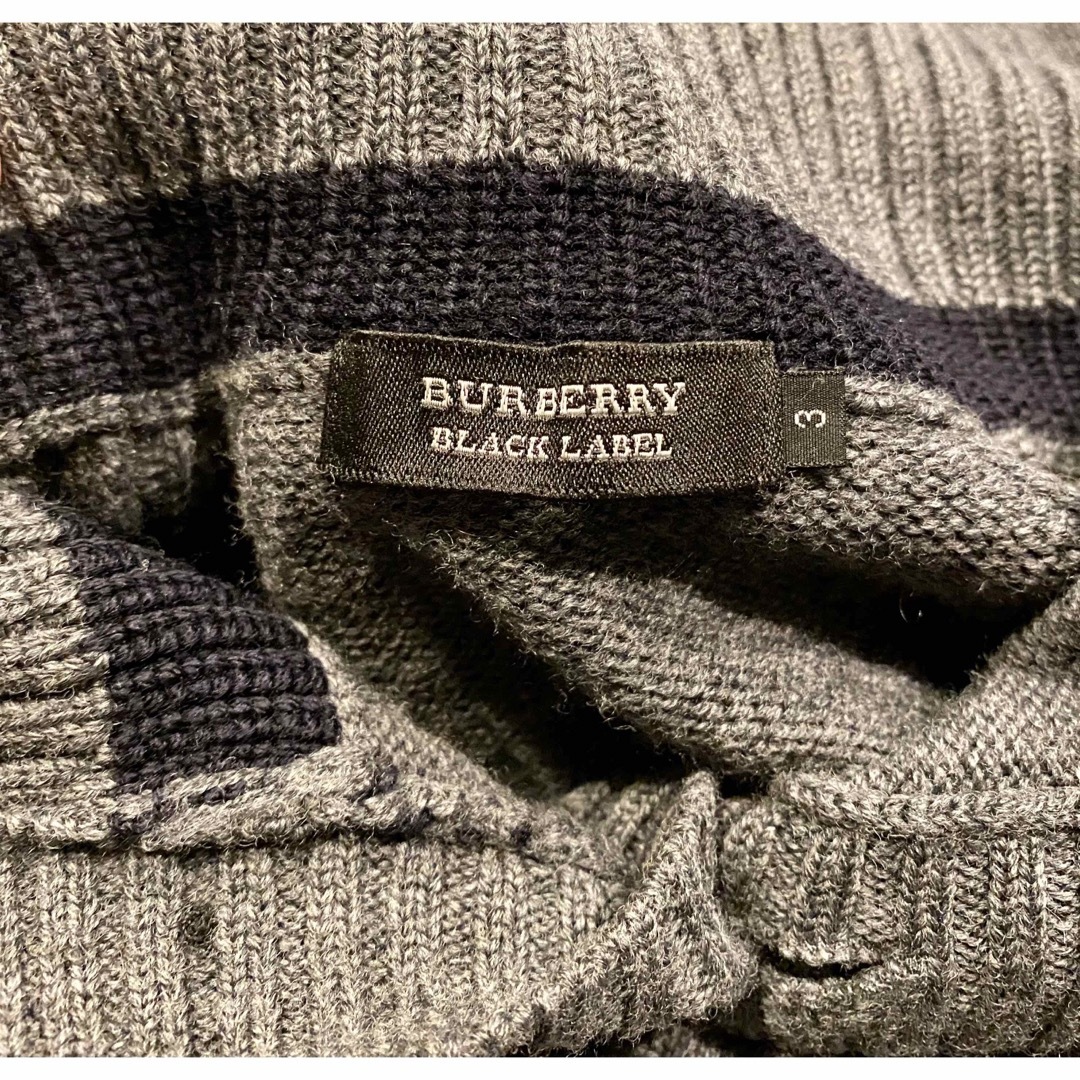 【入手困難】BURBERRY BLACK LABEL 3 羊毛 ニットセーター