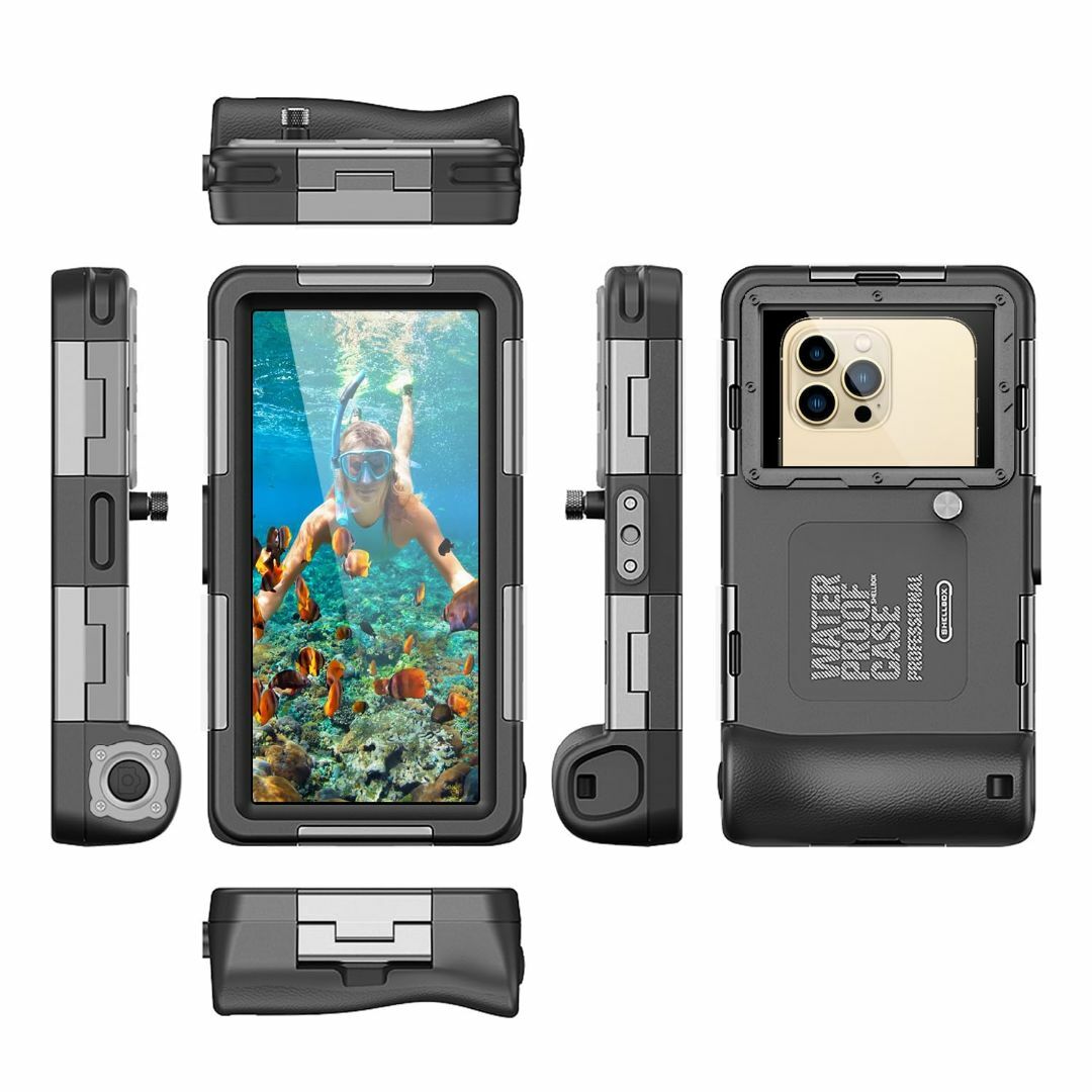 【色:ブラック】潜水用ケース iphone 水中撮影 ケース 防水ケース スマホ 2