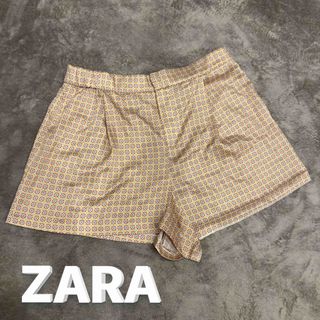 ザラ(ZARA)のザラ ZARA レトロ柄 サテン ショートパンツ(ショートパンツ)