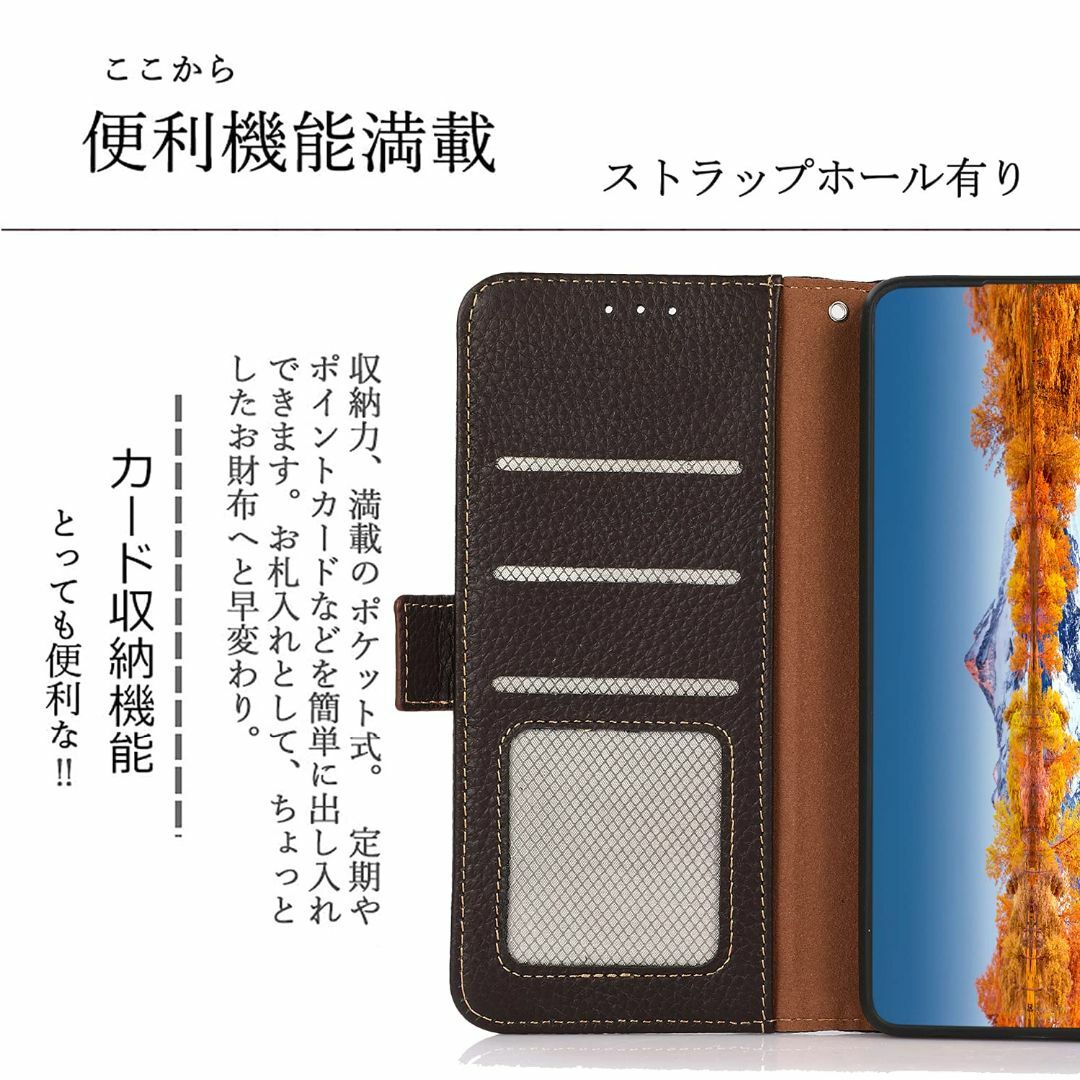 【サイズ:iPhone15_色:ブラウン】iPhone ケース 15 手帳型 本 3