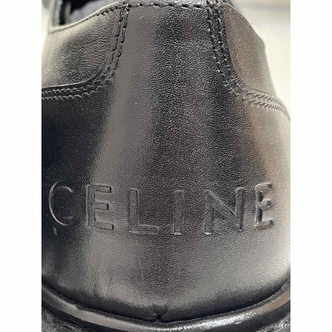 CELINE セリーヌ ロゴ レンジャー ダービー レザーシューズ フラッグ42