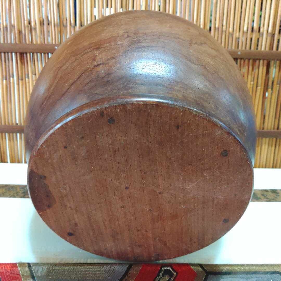 火鉢　木製　レトロ　オブジェ