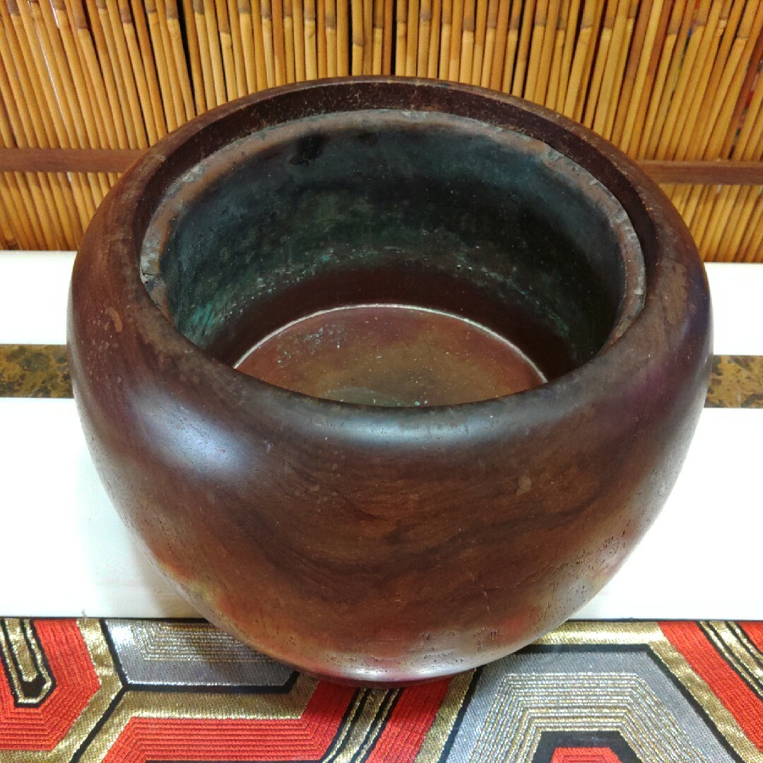 レトロ火鉢 昭和木製火鉢 てあぶり かわいい火鉢 昭和レトロ 時代物
