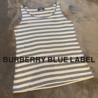 バーバリーブルーレーベル(BURBERRY BLUE LABEL)のバーバリーブルーレーベル ボーダー柄 タンクトップ Mサイズ(タンクトップ)