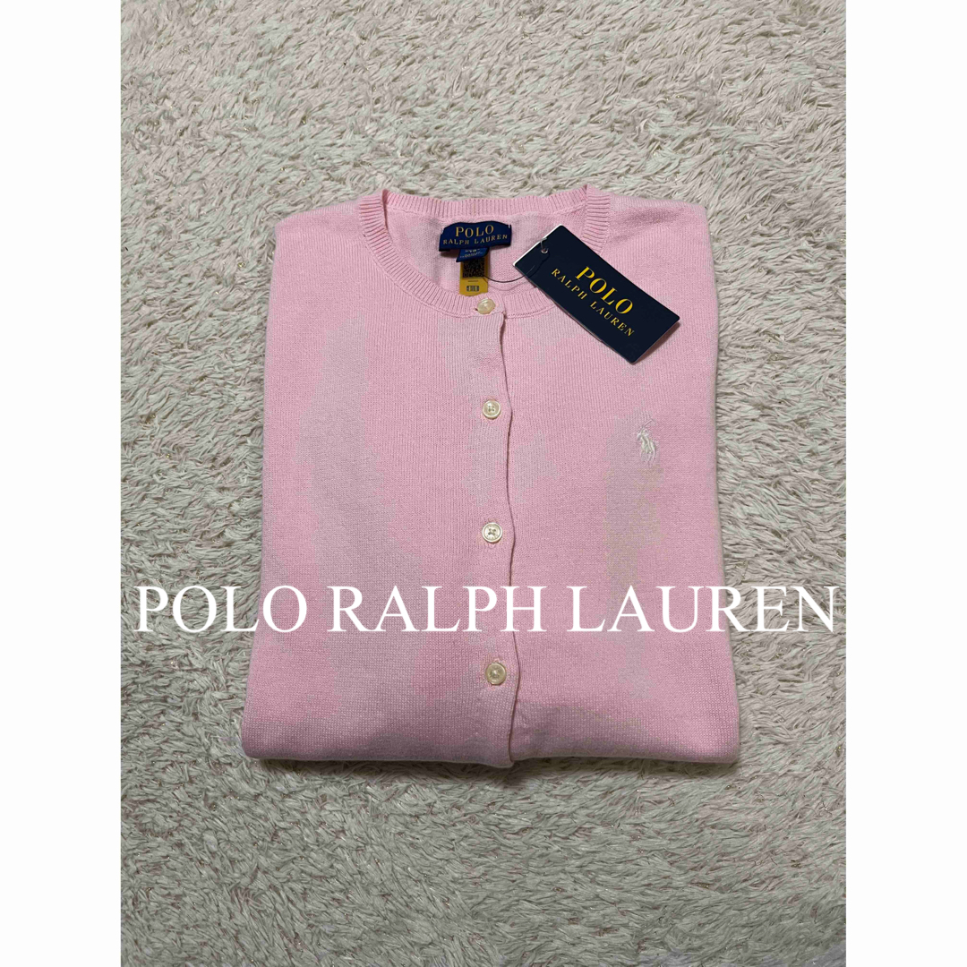 POLO RALPH LAUREN(ポロラルフローレン)の新品　ポロ　ラルフローレン　カーディガン　ニット　ピンク　トップス　人気　完売 レディースのトップス(カーディガン)の商品写真