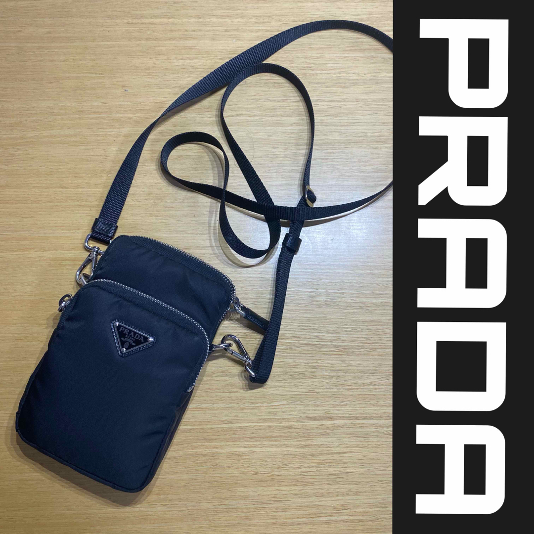 バッグPRADA プラダ ショルダーバッグ スマホケース ポーチ 三角ロゴ