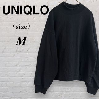 ♥ユニクロ♥UNIQLO トレーナー/スウェット(XL)ブラック/黒