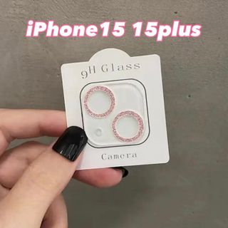 iPhone15 15plus キラキラ　クリアカバー　ピンク(フィルムカメラ)