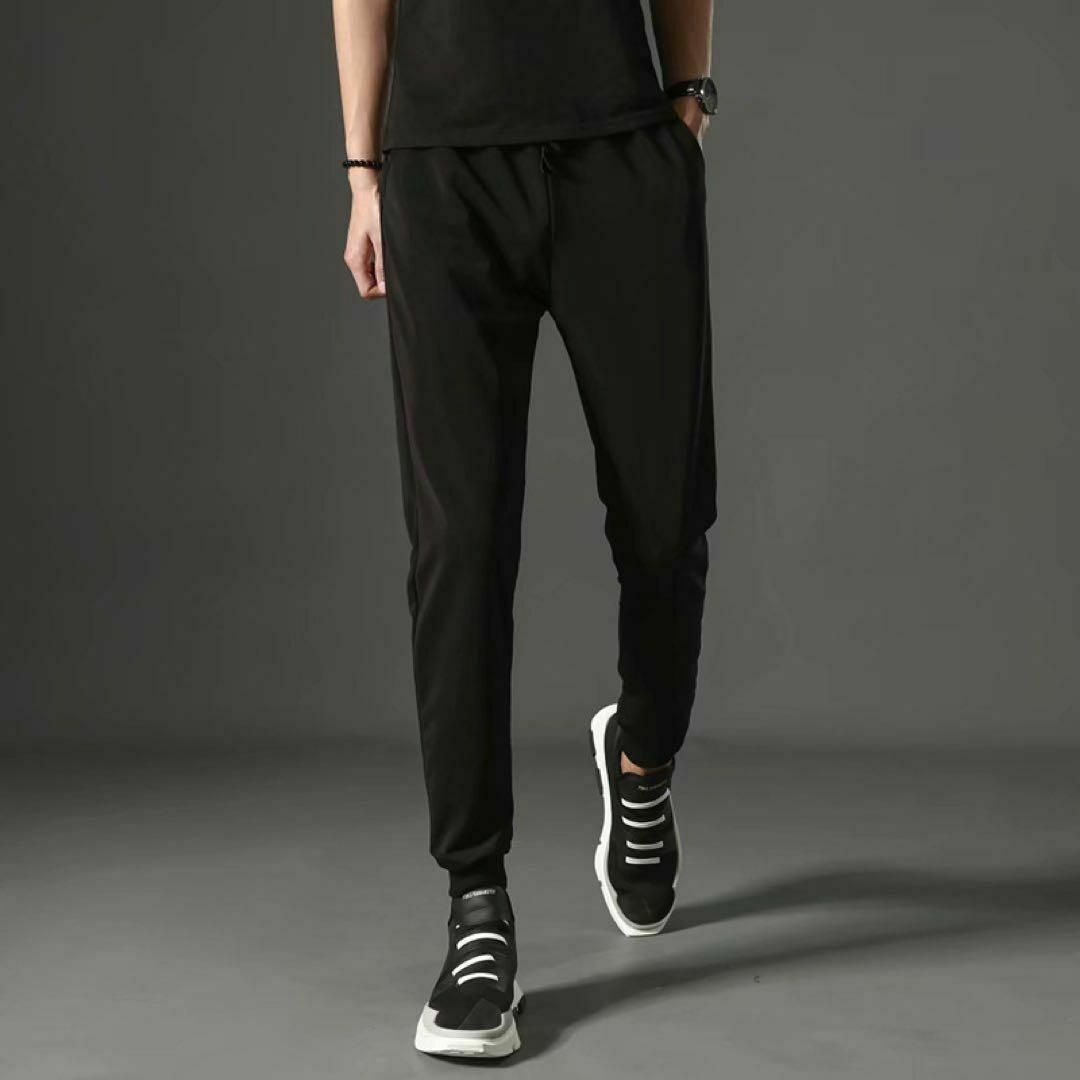 メンズ ジョガーパンツ ブラック 4L ズボン スキニー スエット ジャージ メンズのパンツ(その他)の商品写真