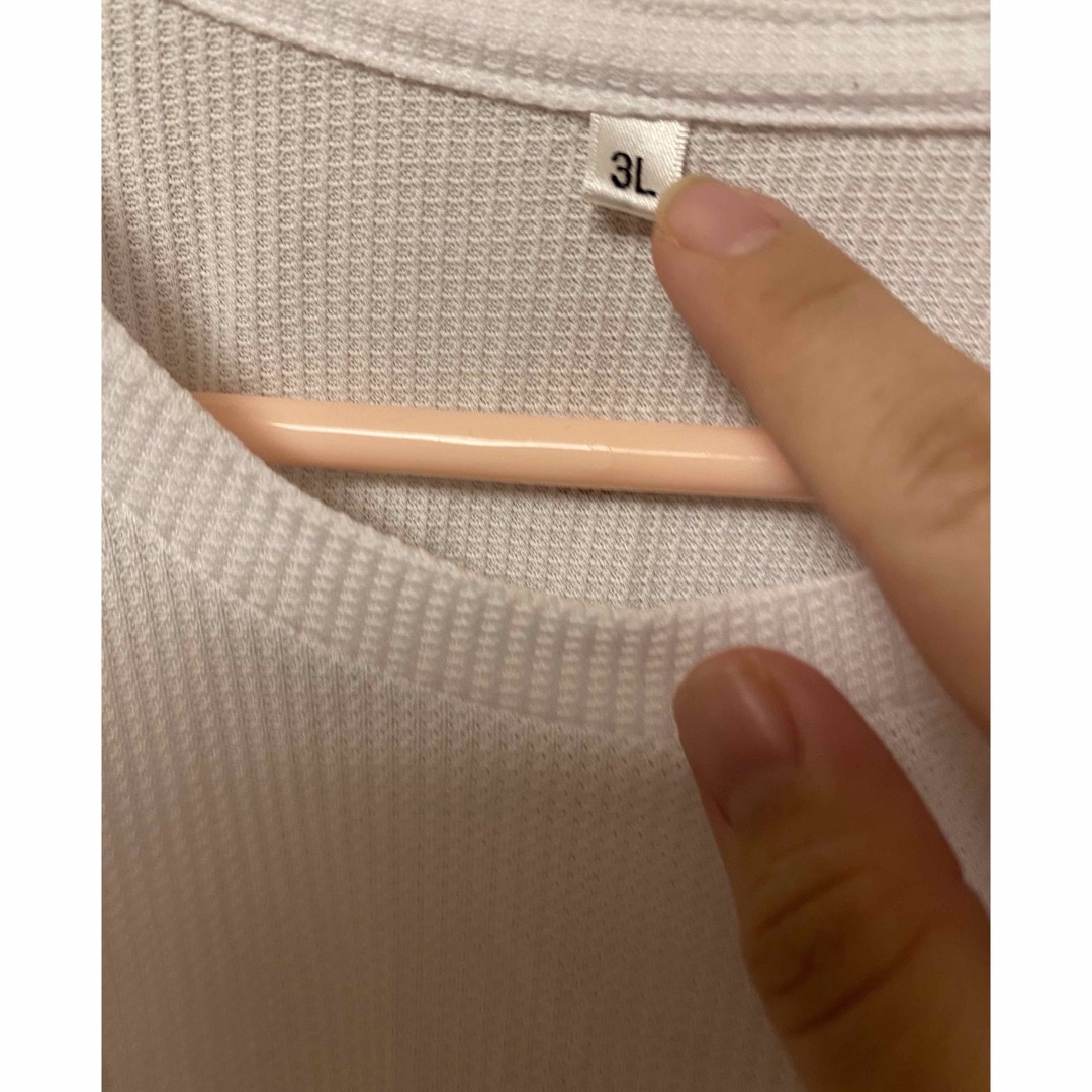 AEON(イオン)のメンズ　大きい服　コーナン　半袖　Tシャツ　3L 白 メンズのトップス(Tシャツ/カットソー(半袖/袖なし))の商品写真