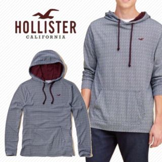 ホリスター(Hollister)の新品 ホリスター パーカー メンズ ワンポイント ロンT 長袖シャツ 送料無料(パーカー)