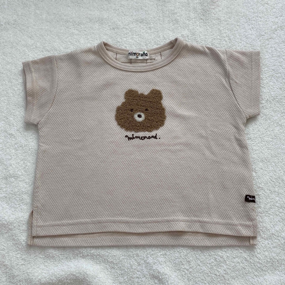 しまむら(シマムラ)のmimorand くま Tシャツ ブルマ キッズ/ベビー/マタニティのベビー服(~85cm)(Ｔシャツ)の商品写真