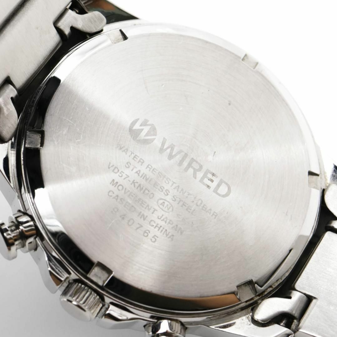 《美品》WIRED 腕時計 ブラック クロノグラフ デイト メンズj