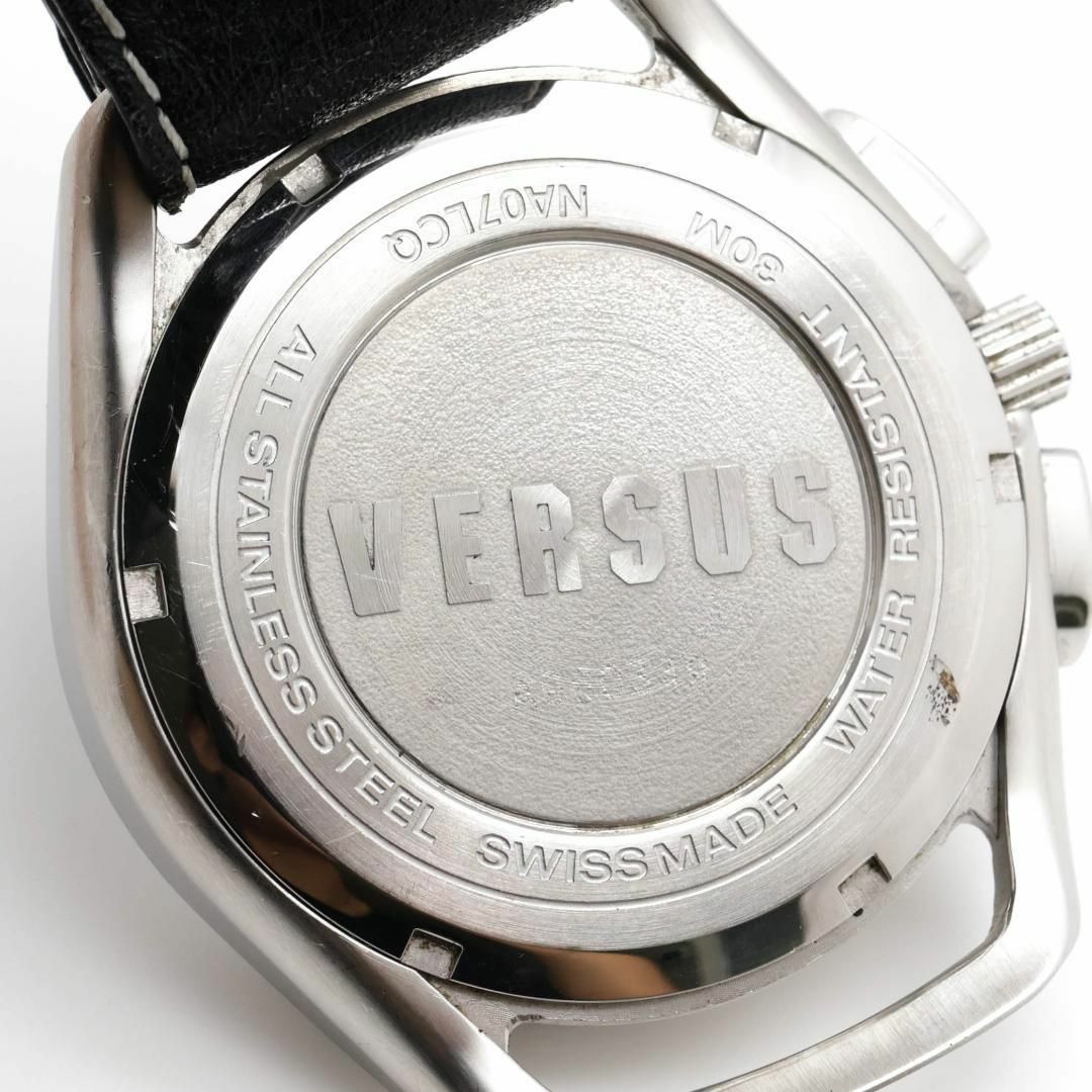《希少》VERSUS 腕時計 ブラック クロノグラフ デイト メンズk