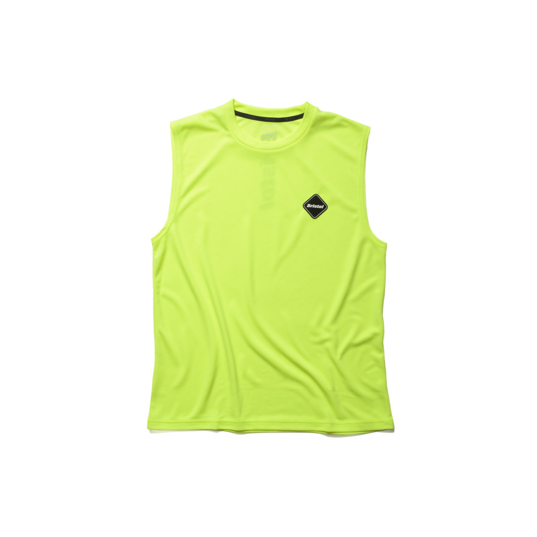 FCRB 23AW NO SLEEVE TRAINING TOP YELLOW