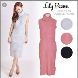 リリーブラウン(Lily Brown)の2016年 Lily Brown ノースリタートルワンピ(ニット/セーター)