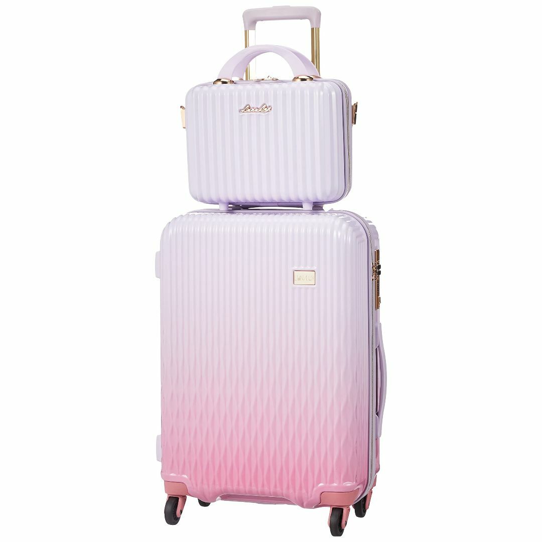 【色: 内装抗菌ホワイトピンクピンク Mサイズ】[Siffler] スーツケース