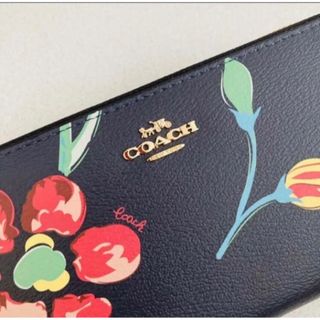 新品・未使用！大人の雰囲気】COACH コーチフローラルプリント 長財布-