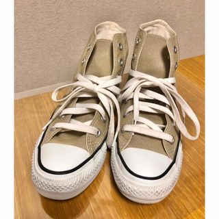 コンバース(CONVERSE)のコンバースオールスターハイカットスニーカー　ベージュ　24cm(スニーカー)