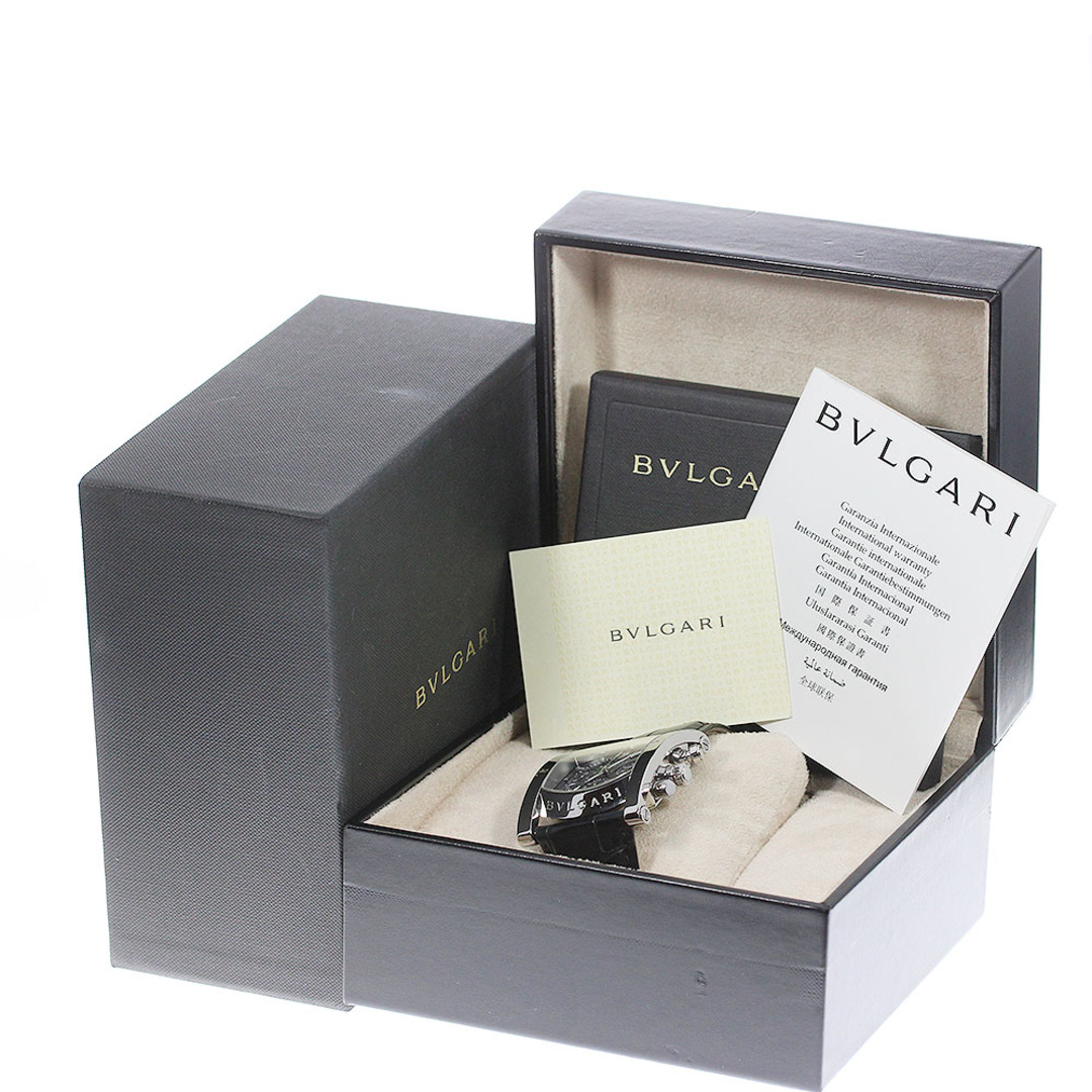 ☆訳あり★保証書付き【BVLGARI】ブルガリ アショーマ デイト クロノグラフ AA48SCH 自動巻き メンズ【ev15】