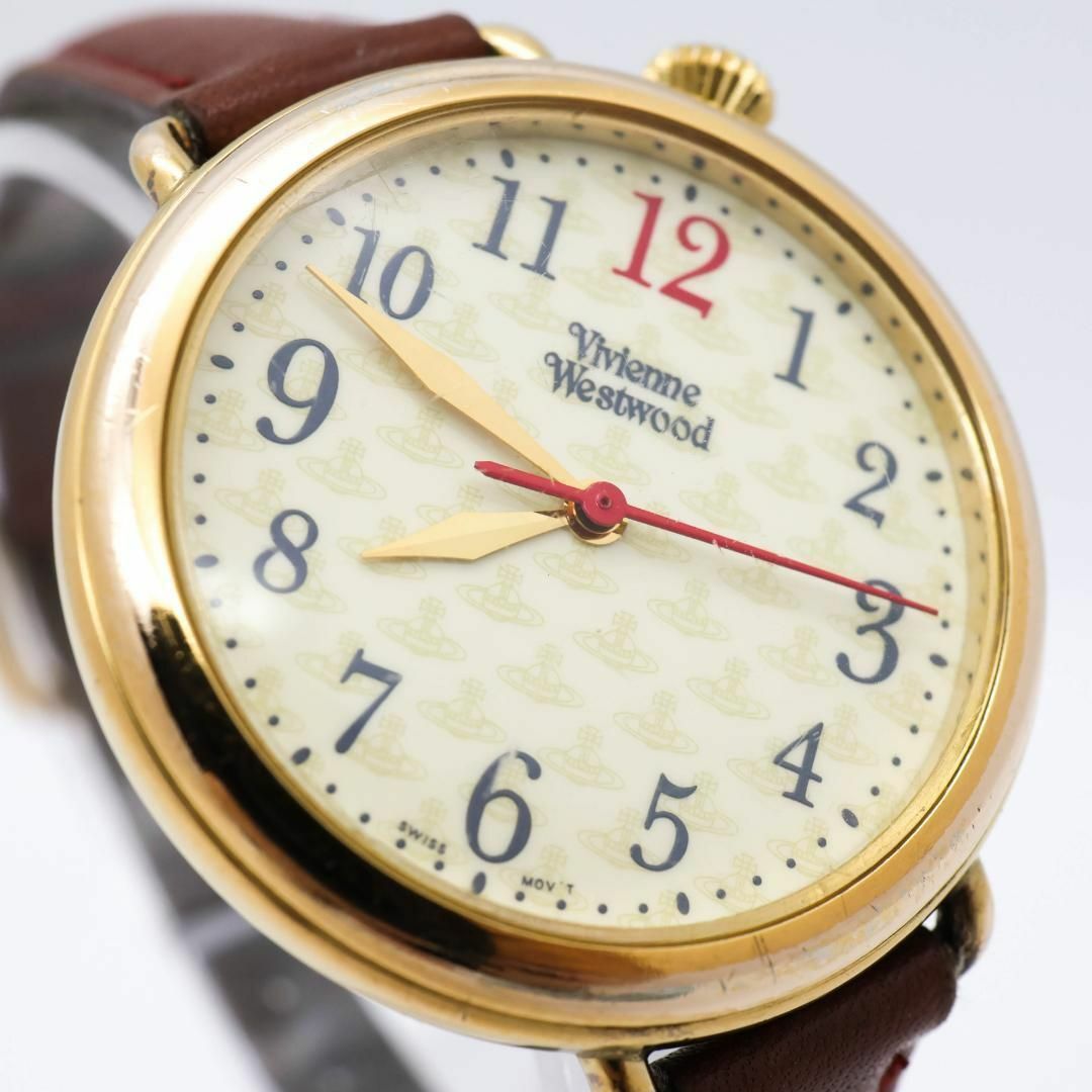 《希少》ヴィヴィアンウエストウッド 腕時計 アイボリー ラウンド 個性的 t