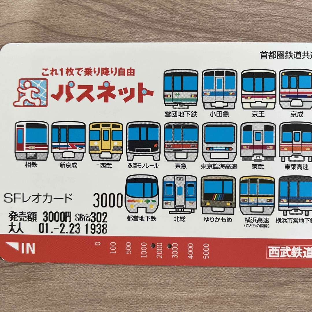 パスネット　残あり チケットの乗車券/交通券(鉄道乗車券)の商品写真