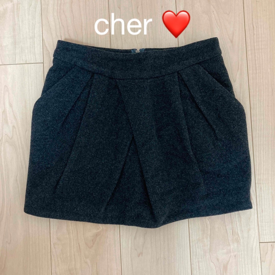 Cher(シェル)の美品‼︎ Cher ウールミニスカート 日本製 レディースのスカート(ミニスカート)の商品写真