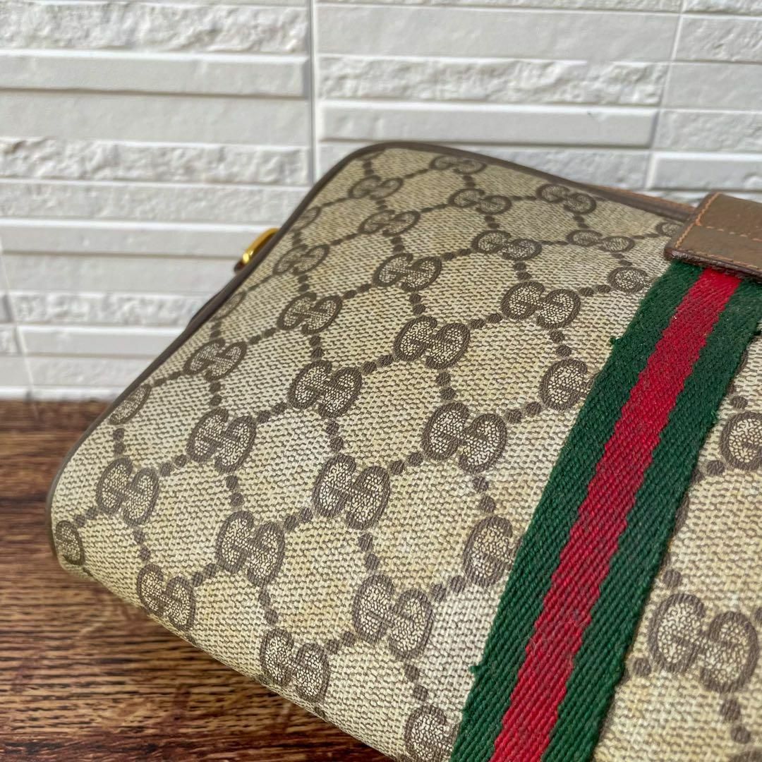 Gucci - オールド グッチ GG スプリーム シェリー ライン レザー