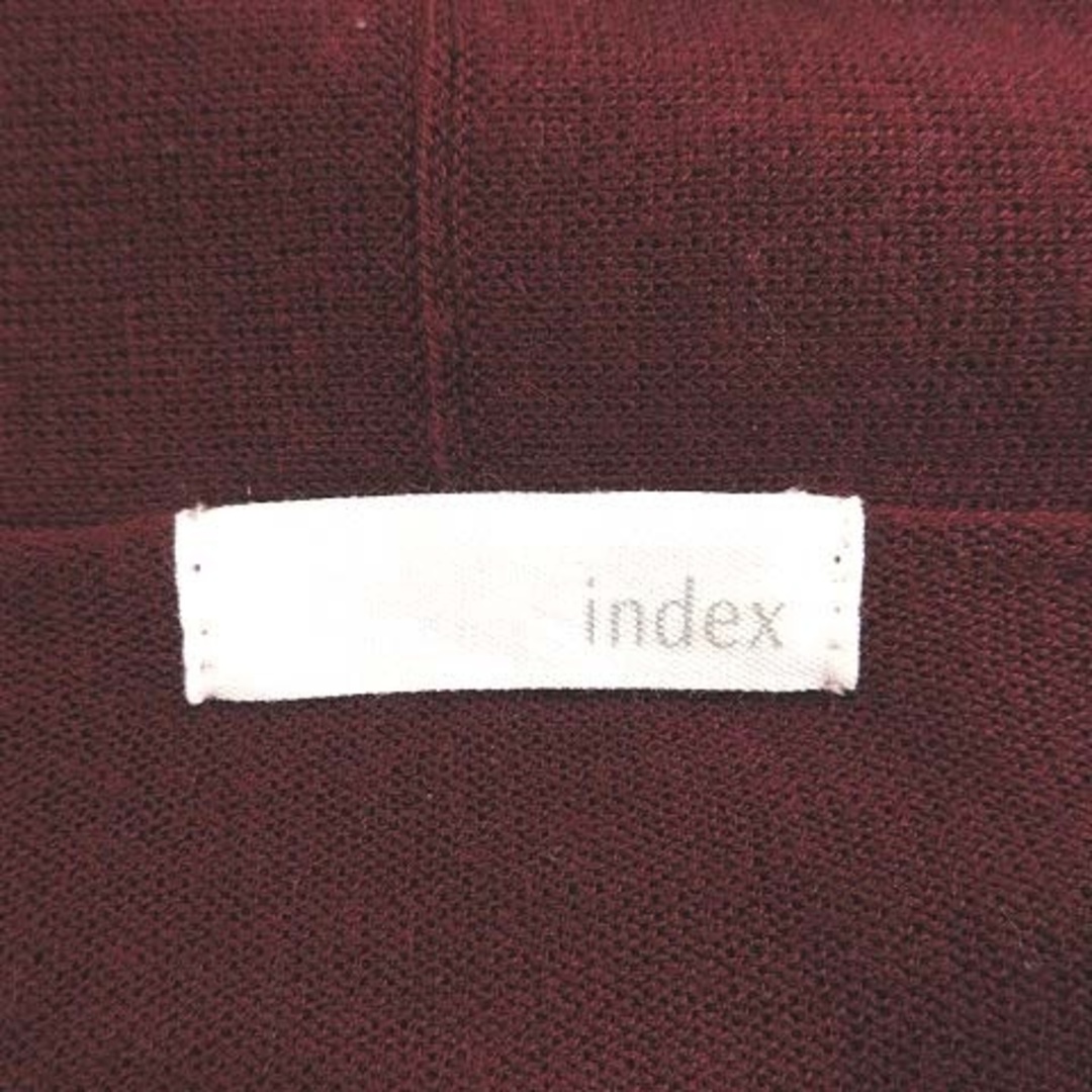 INDEX(インデックス)のインデックス ニットカーディガン ロング 長袖 ドルマンスリーブ M 赤 レディースのトップス(カーディガン)の商品写真