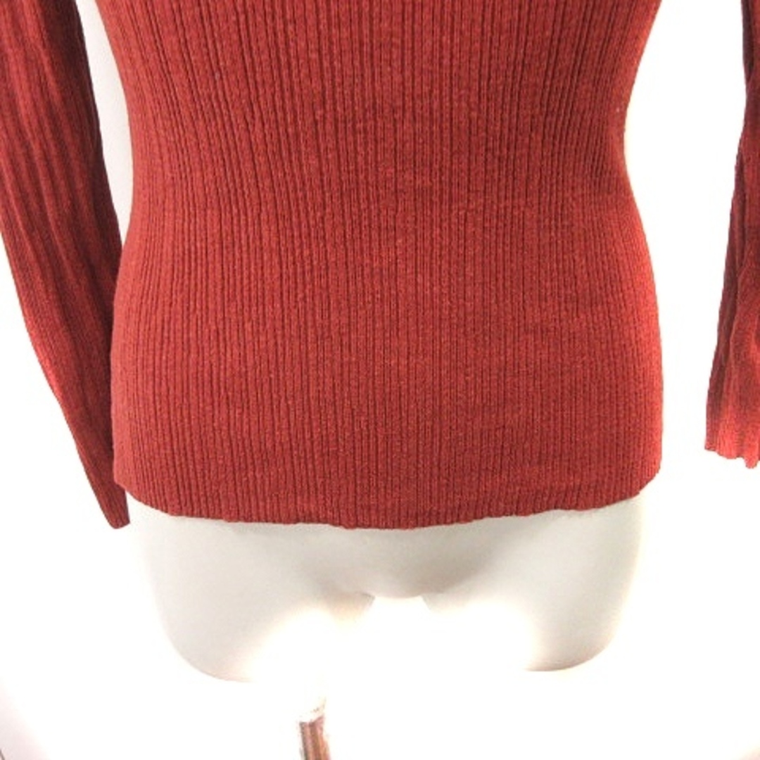 【美品】スナイデル　長袖ニットトップス　赤セーター　羊毛混　フレア袖　首リボン