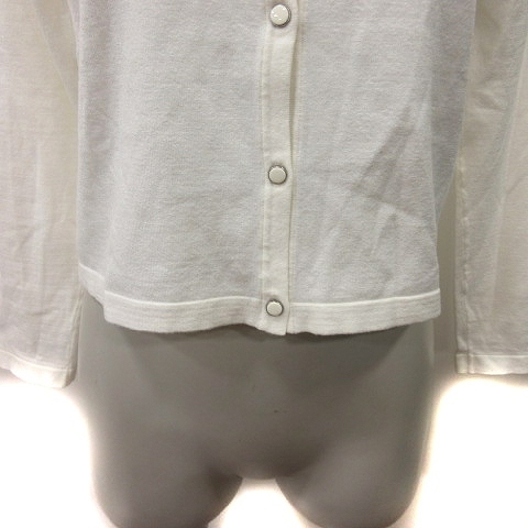 M-premier(エムプルミエ)のエムプルミエ カーディガン ニット 長袖 34 白 ホワイト /YI レディースのトップス(カーディガン)の商品写真