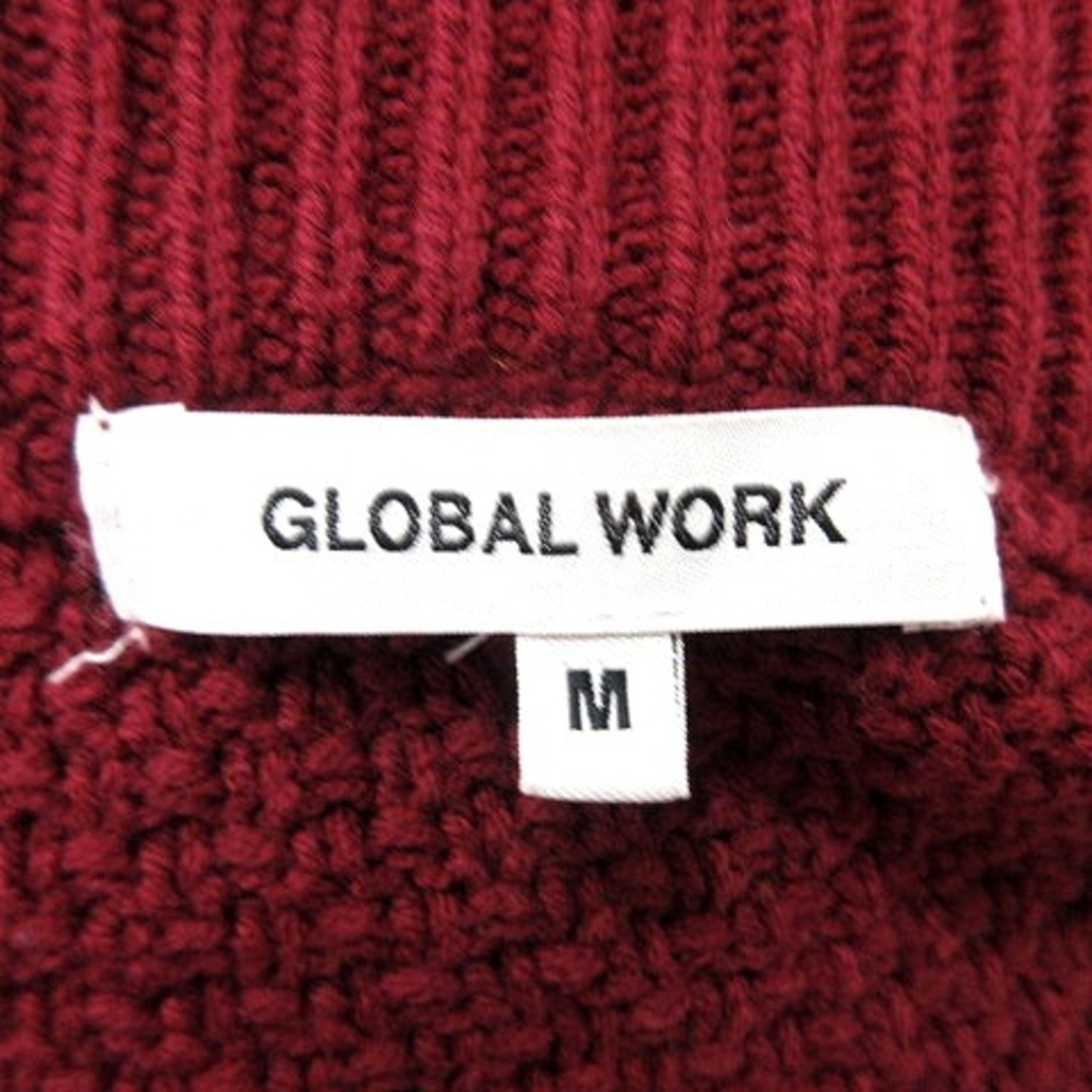 GLOBAL WORK(グローバルワーク)のグローバルワーク ワンピース タイト ひざ丈 長袖 M ワインレッド /RT レディースのワンピース(ひざ丈ワンピース)の商品写真