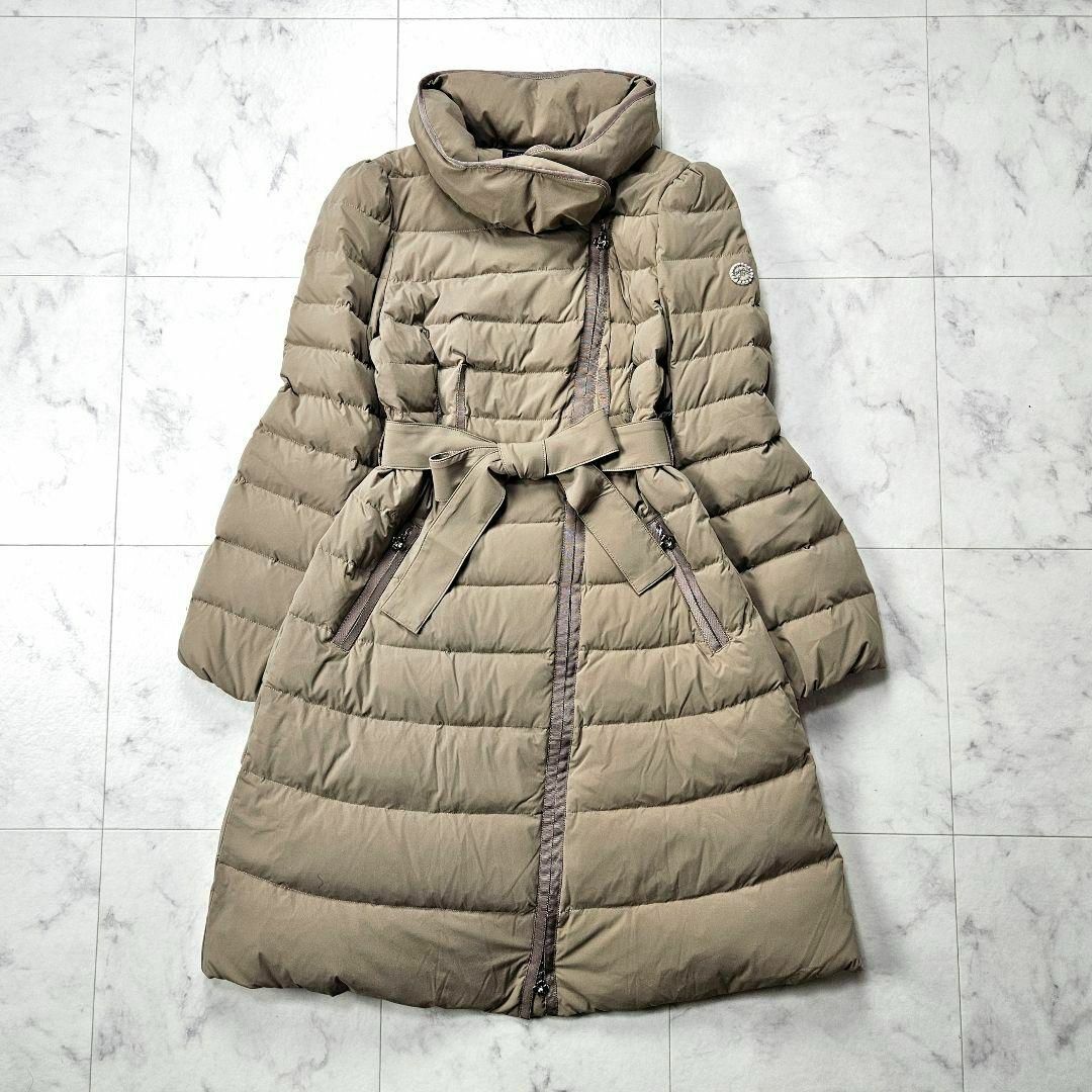 【極美品】エムズグレイシー ダウンコート ベージュ カメリア 40 リボン | フリマアプリ ラクマ