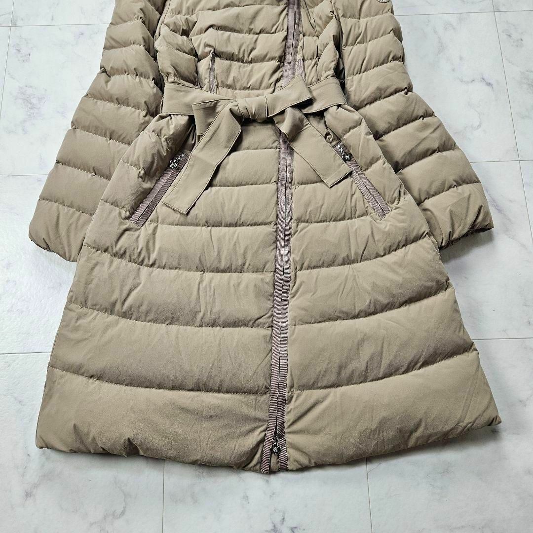 【極美品】エムズグレイシー ダウンコート ベージュ カメリア 40 リボン