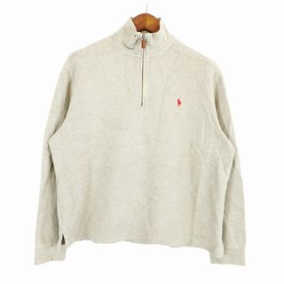 ポロラルフローレン(POLO RALPH LAUREN)のPolo by Ralph Lauren ポロバイラルフローレン ハーフジップ プルオーバーニット セーター セージグリーン (メンズ L) 中古 古着 O5267(ニット/セーター)