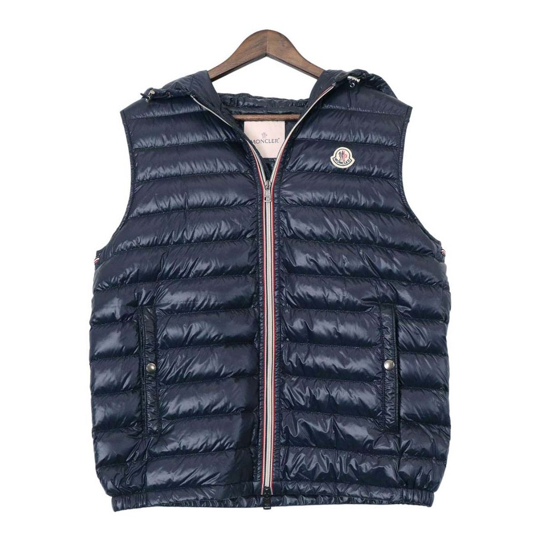 モンクレール GIEN GILET ダウンベスト 43324 99 53029 メンズ ネイビー MONCLER [美品]  【アパレル・小物】