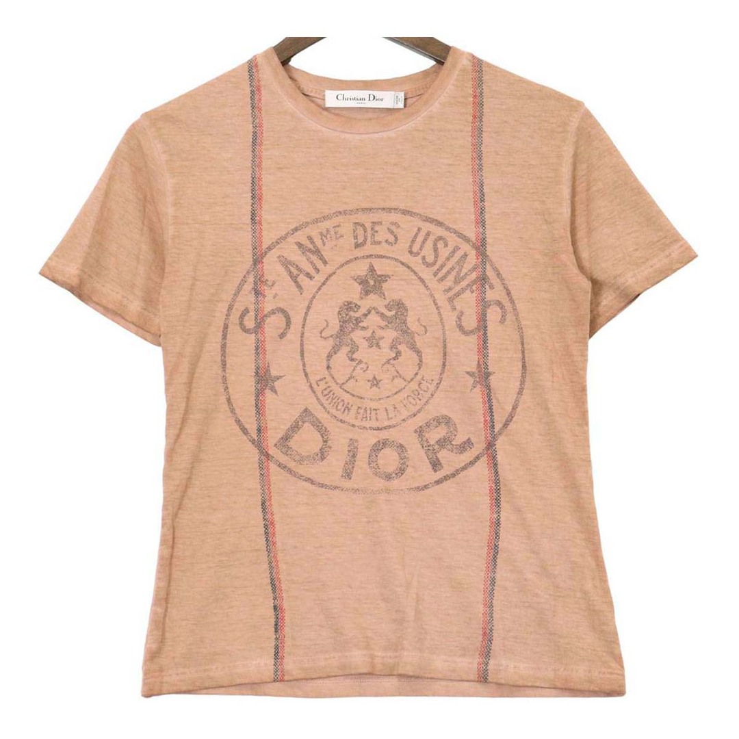 ディオール ロゴ 半袖Tシャツ クリスチャンディオール 323T09A4423 レディース ベージュ Dior [美品]  【アパレル・小物】