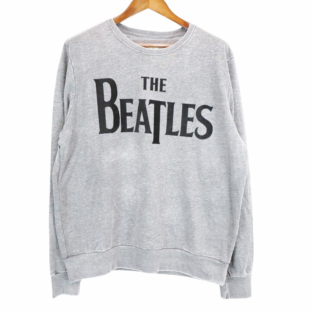 THE BEATLES(ビートルズ)のThe Beatles ビートルズ バンド スウェット ワンポイントロゴ グレー (メンズ XL) 中古 古着 O5333 メンズのトップス(スウェット)の商品写真