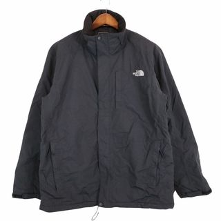 ザノースフェイス(THE NORTH FACE)のTHE NORTH FACE ノースフェイス HYVENT 中綿ナイロンジャケット アウトドア キャンプ アウター 防寒 ブラック (メンズ XL) 中古 古着 O5342(その他)