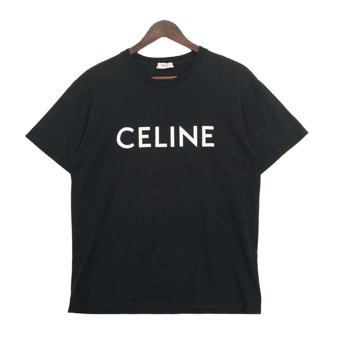 セリーヌ ロゴ プリント ルーズ Tシャツ 2X764671Q レディース ブラック CELINE 【中古】 【アパレル・小物】 | フリマアプリ  ラクマ