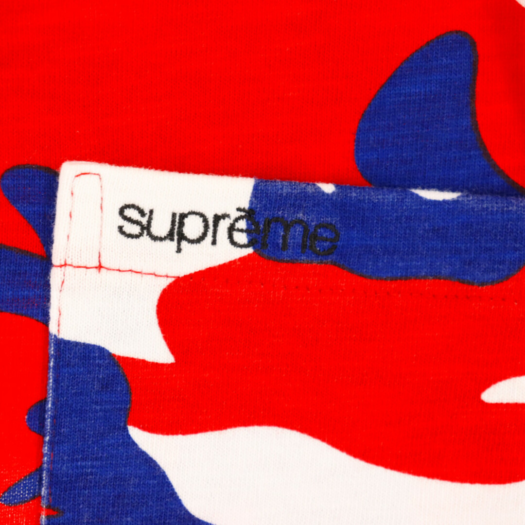 SUPREME シュプリーム 18SS Pocket Tee カモ柄 ポケット半袖Tシャツカットソー レッド