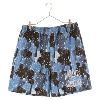 シュプリーム(Supreme)のSUPREME シュプリーム 23SS Hardies Camo Basketball Short ハーディーズ ハードウェア ラインストーンロゴバスケットショーツ ブルーカモ ショートパンツ(ショートパンツ)