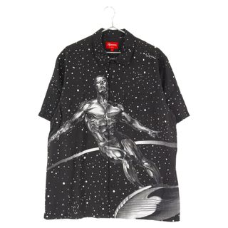 シュプリーム(Supreme)のSUPREME シュプリーム 22SS MARVEL Silver Surfer S/S Shirt シルバーサーファー ドット総柄プリント ビスコース半袖シャツ ブラック(シャツ)