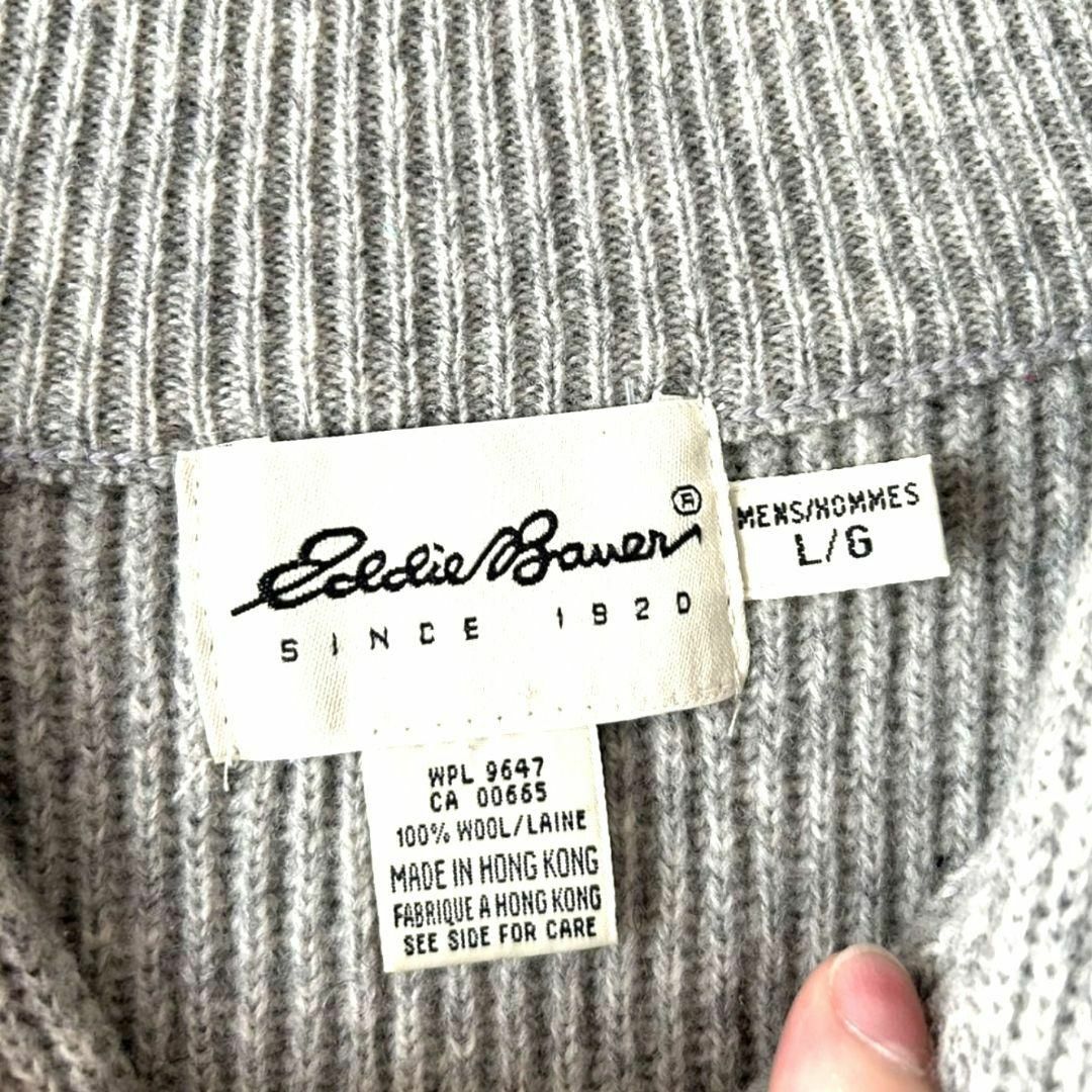 Eddie Bauer エディーバウアー Vネック セーター 防寒  大きいサイズ  アウトドア ブラック (メンズ XXL)   O1733