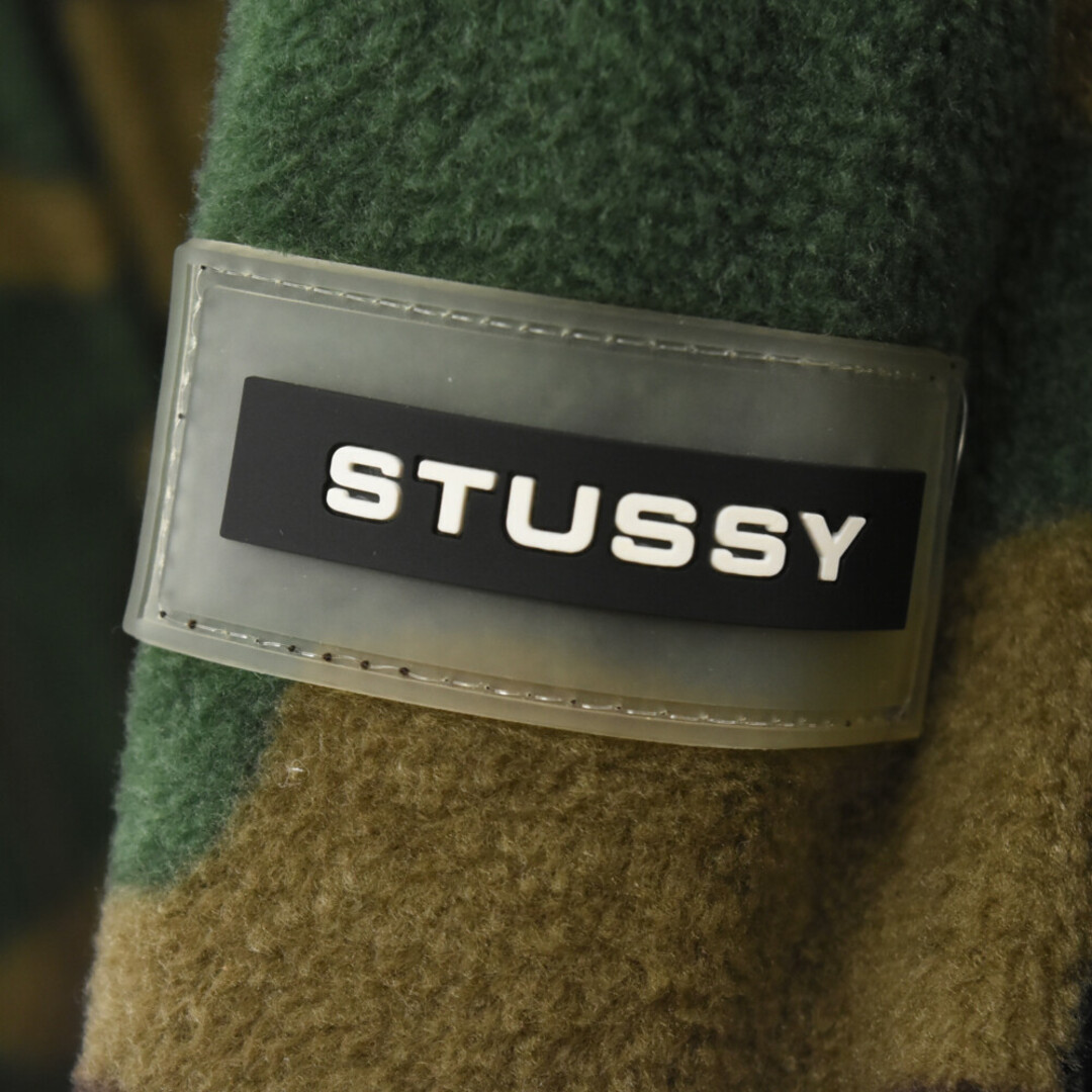 STUSSY ステューシー カモ柄 迷彩 ジップアップ フリースジャケット ブルゾン グリーン/カーキ 2