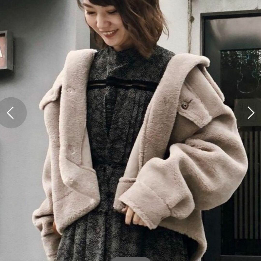 美品★Ameri アメリ★OVER SIZE ECO MOUTON COAT