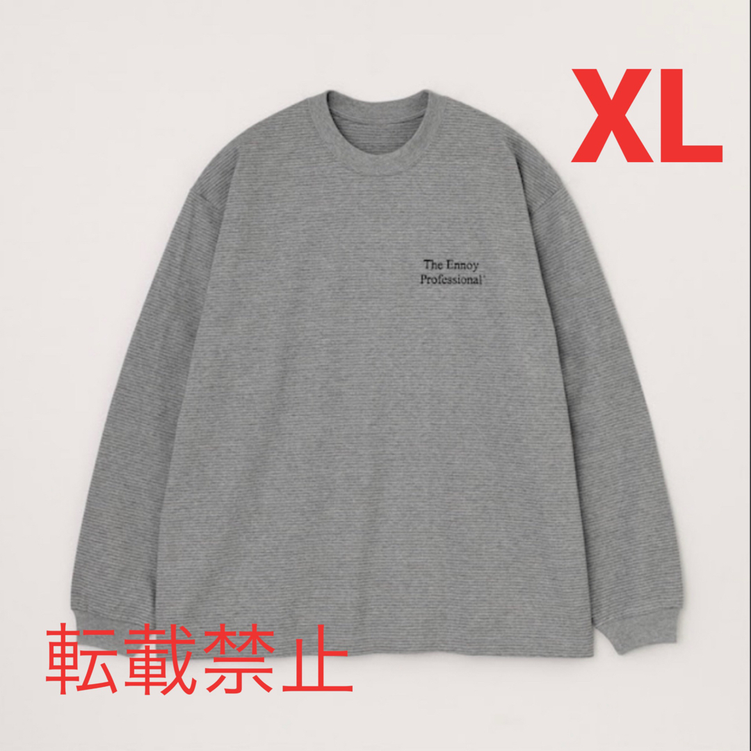 Tシャツ/カットソー(七分/長袖)L/S BORDER T-SHIRTS (GRAY × BLACK)